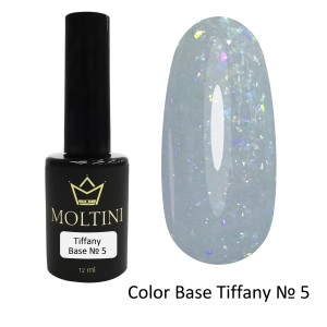 MOLTINI База цветная с хлопьями  Tiffany Base № 5. 12 мл.